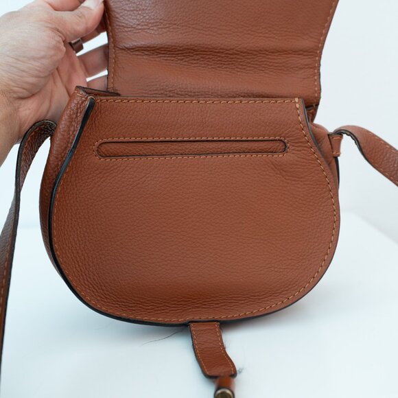 Chloe Small Marcie Saddle Bag in Grained Leather - Picture 7 of 15